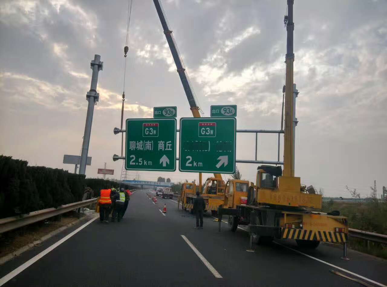 陇南陇南高速公路标志牌施工案例